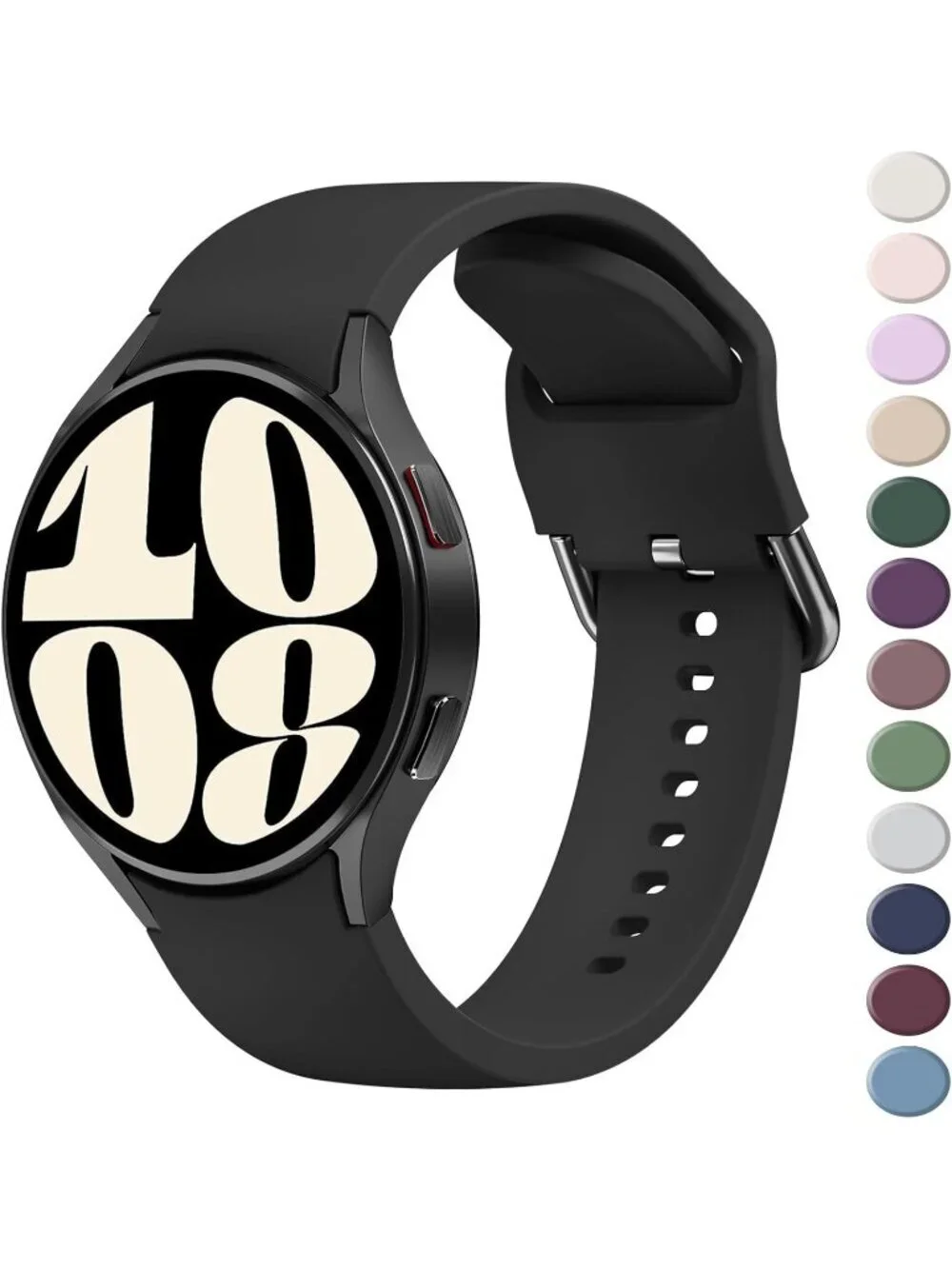 Unisex Black Analog Soft Silicone Replacement Strap Samsung Galaxy Classic Watch